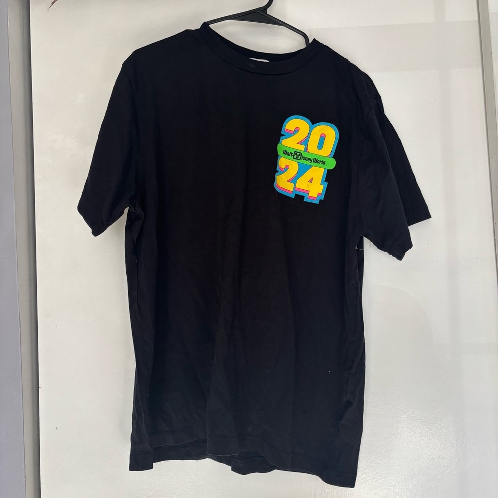 Disney Black Tee with Colorful 2024 Graphic